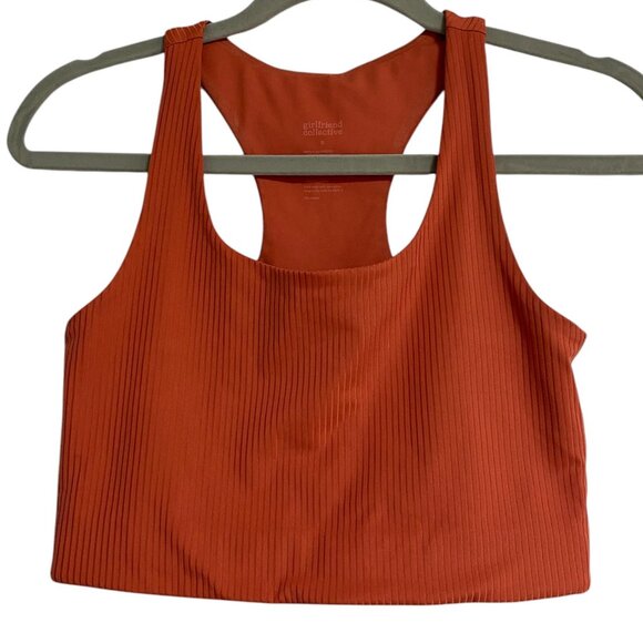 Girlfriend Collective RIB Paloma Racerback Bra in Azalea Size S - Picture 2 of 8